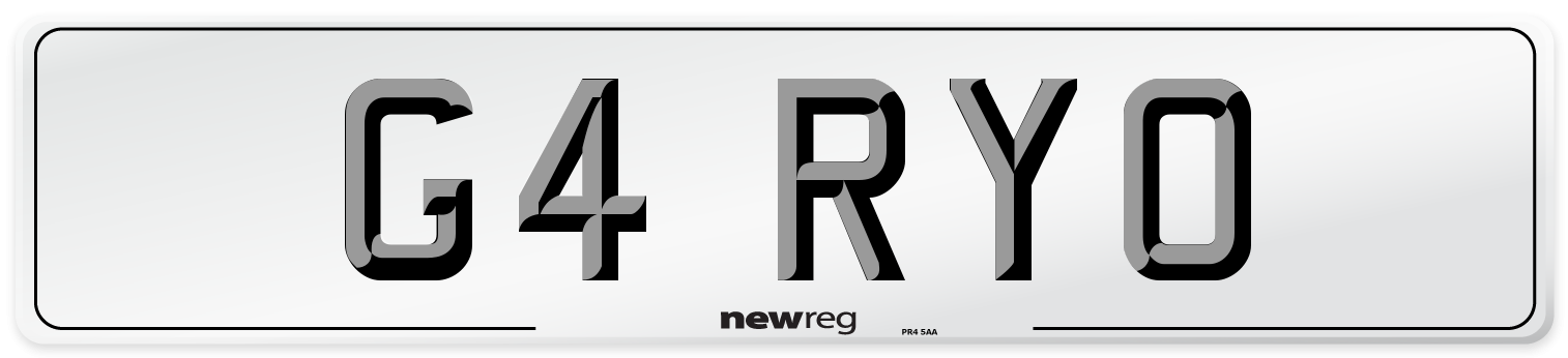 G4 RYO Number Plate from New Reg